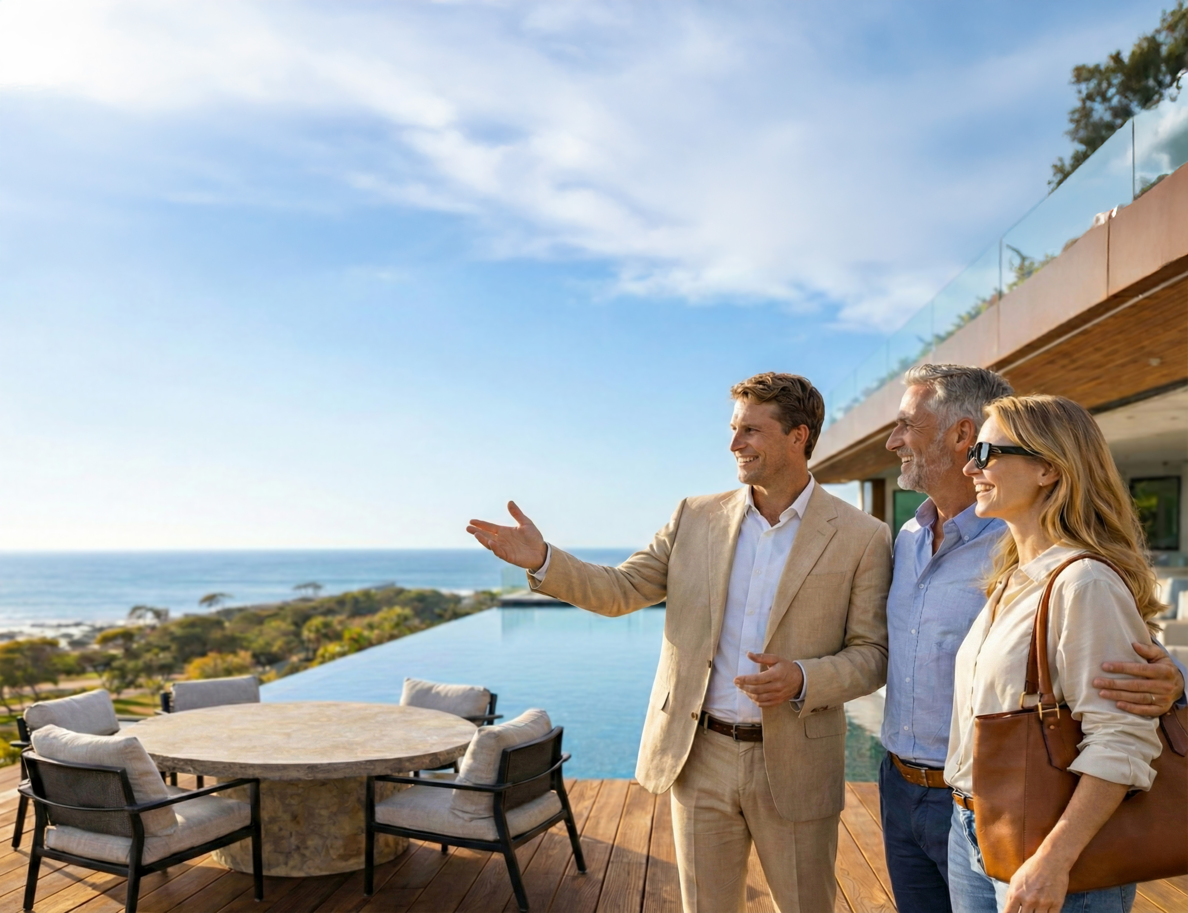 Luxury houses in the mountains with scenic view