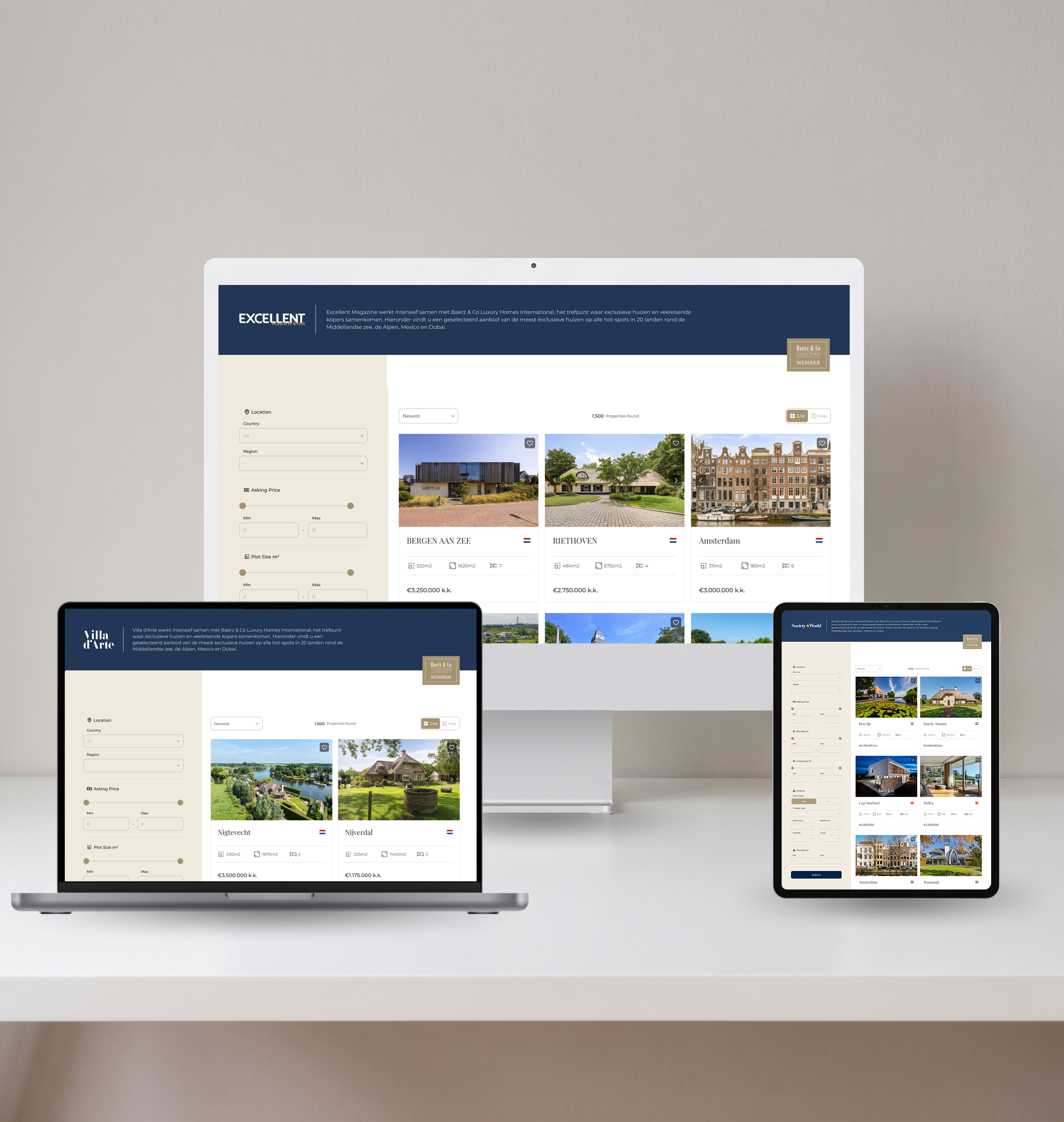 Websites van de aangesloten Baerz & Co kantoren