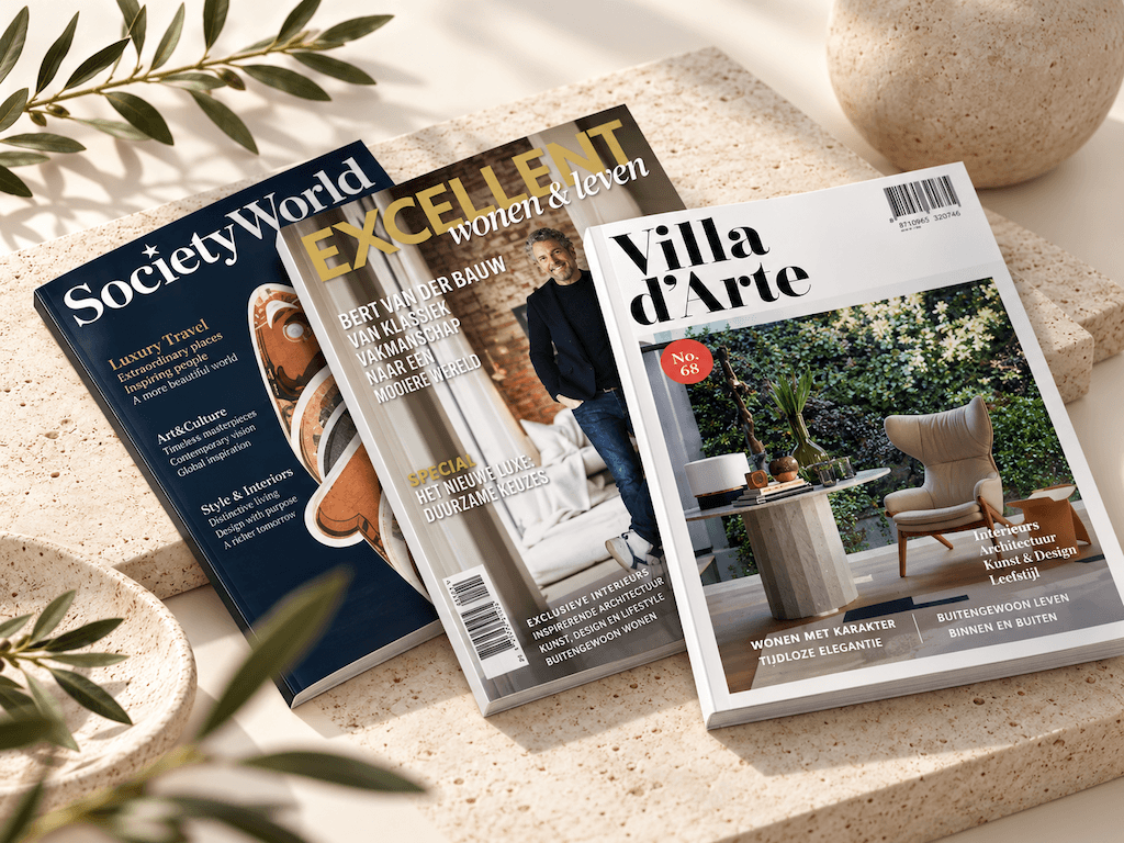 Excellent, Villa d'Arte en Society World magazines