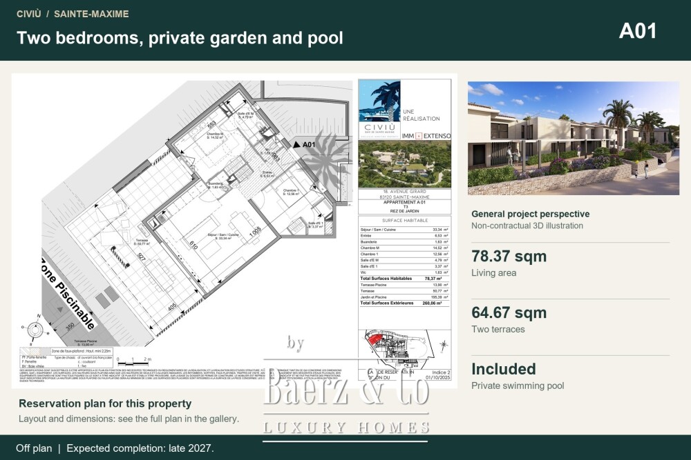 Sainte-Maxime — Two-bedroom apartment with private garden and pool image