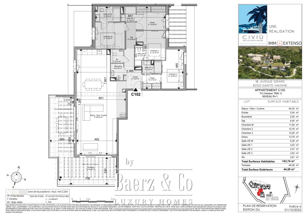 Sainte-Maxime — Three-bedroom first-floor apartment with a large terrace image