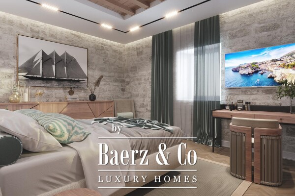 photo 23 Dubrovnik - surroundings, two stone buildings, first row to the sea