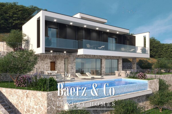 photo 1 Jesenice, Mali Rat, a luxury villa of modern design with a panoramic sea view