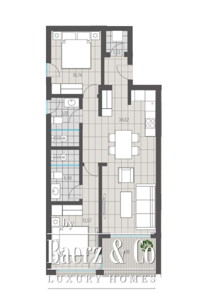 photo 5 New Two Bedroom Apartment in Tivat near Porto Montenegro