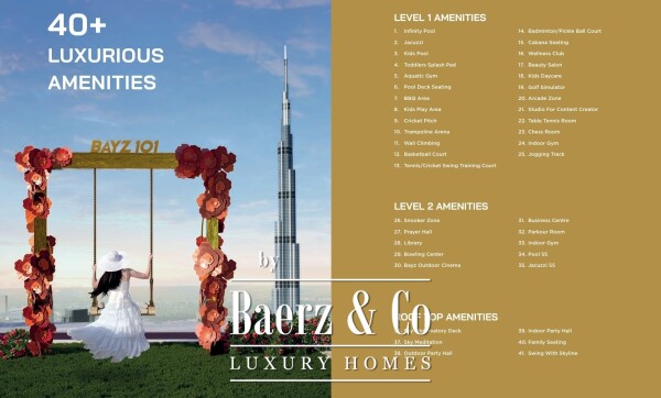 Floor Plan 1 - 3 Bedroom Apartment BAYZ 101 by Danube