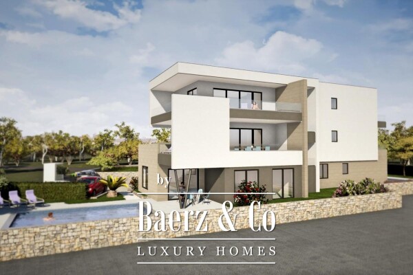 photo 8 Krk, luxury apartment in a new building, center of Njivice, first row to the sea NKP 140 m2