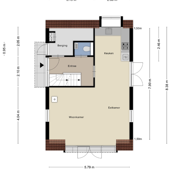 Floor Plan 1 - Burgemeester Peecklaan 8 001