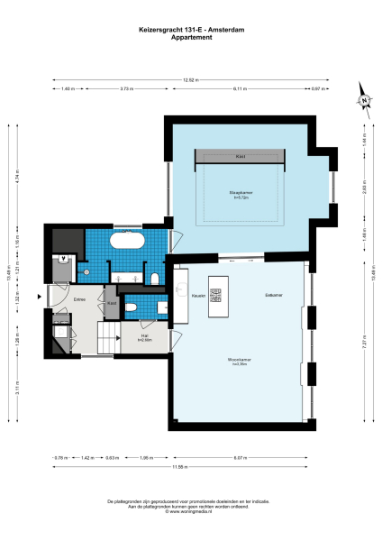 Floor Plan 1 - Keizersgracht 131 E