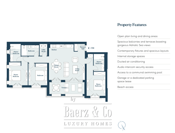 Floor Plan 1 - Luštica Bay - ​The Prime Adriatic Destination - Marina Village - SOLD OUT - Established Waterfront Living