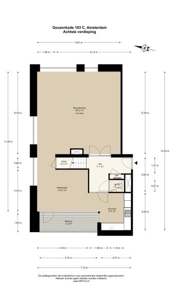 Floor Plan 1 - Geuzenkade 103 C