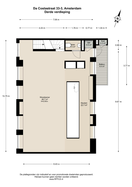 Floor Plan 3 - Da Costastraat 33 3