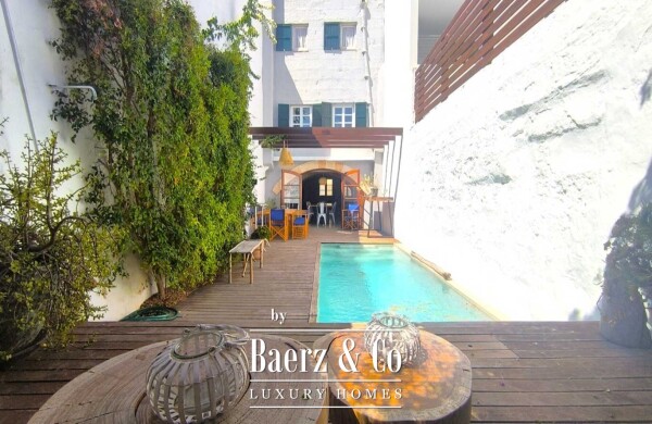 photo 1 RENOVATED MENORCAN HOUSE FOR SALE IN THE HISTORIC OLD TOWN OF CIUTADELLA, MENORCA – COURTYARD WITH SWIMMING POOL, 4 EN-SUITE BEDROOMS AND ORIGINAL ARCHITECTURAL FEATURES