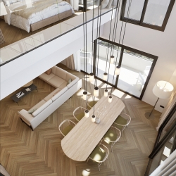 Corner City Residence with Dual Terraces and Open Urban Views