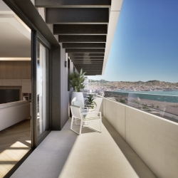Corner City Residence with Dual Terraces and Open Urban Views