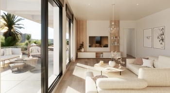 Efficient penthouse with private terrace and open city views