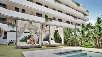 Penthouse with expansive terrace and open sea views