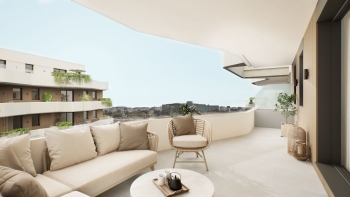 Corner penthouse with wraparound terrace and open views